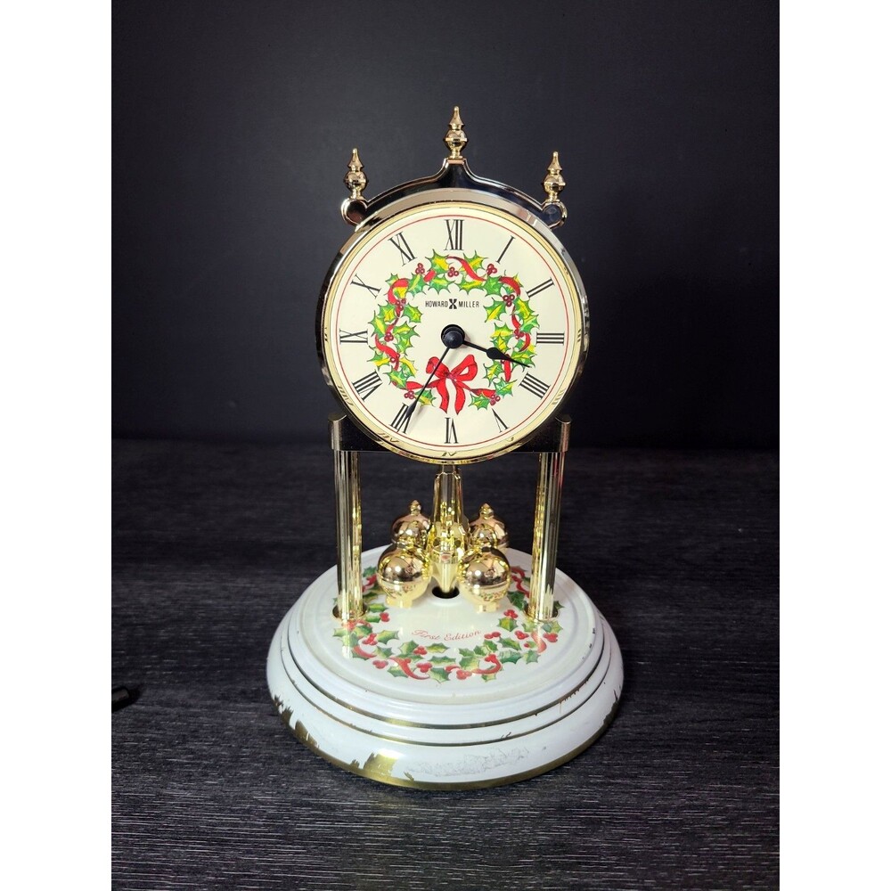 Howard Miller First Edition Clock GERMANY Torsion Spinning Pendulum Tested *READ